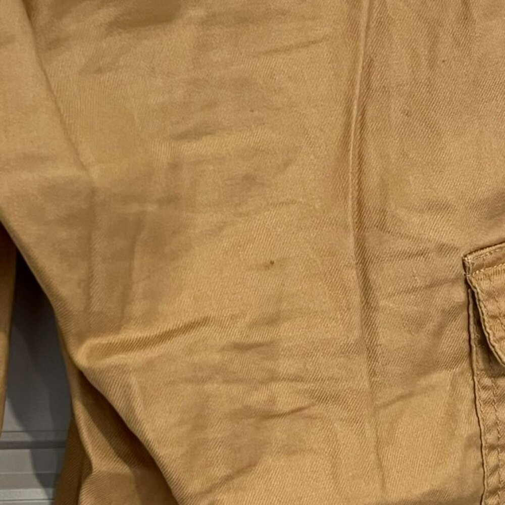 Liverpool Los Angeles Women's Yellow Linen Cargo Pants Size 2/26 Drawstring Crop - Picture 5 of 10